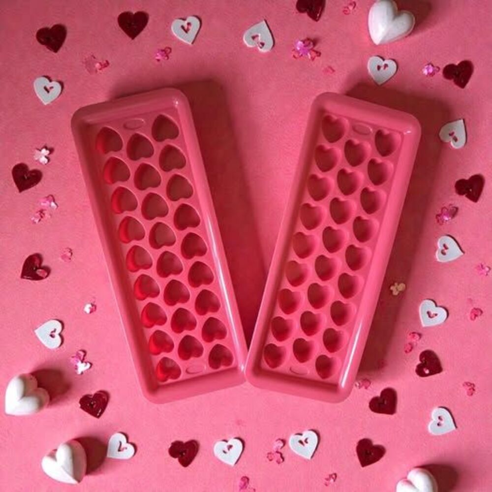 (2) Heart Shaped Ice Cube Trays